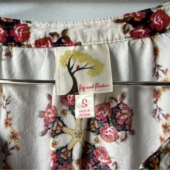 Anthropologie Fig & Flower Floral Print Women's Top - Picture 3 of 6